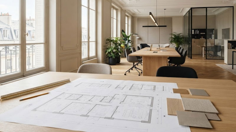 Aménagement de bureaux avec un architecte à Paris