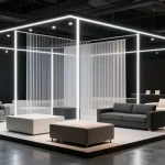 Idées de stand pour un salon : miser sur la lumière et le mobilier pour attirer les visiteurs